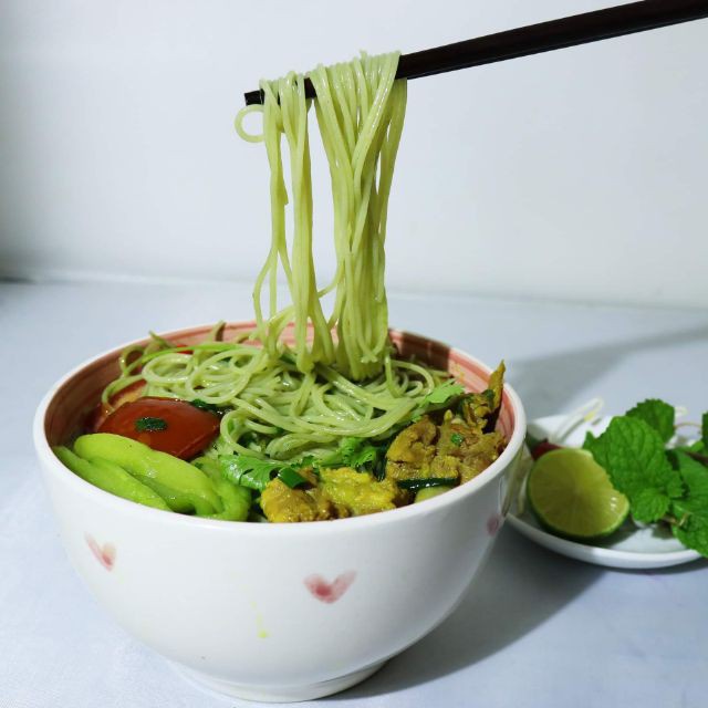 Bún rau củ Chùm Ngây Nguyên Minh - [Hộp 350gr] Dai Ngon Bổ Dưỡng, 90% gạo nguyên cám, không chất bảo quản.