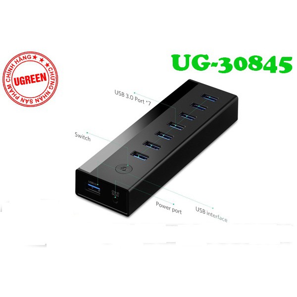 Bộ chia USB 3.0 ra 7 cổng - Hub USB 3.0 Ugreen 30845