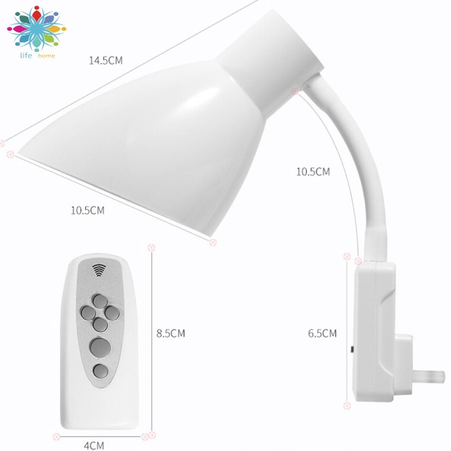 Đui cắm đèn LED gắn tường E27 220V với điều khiển từ xa