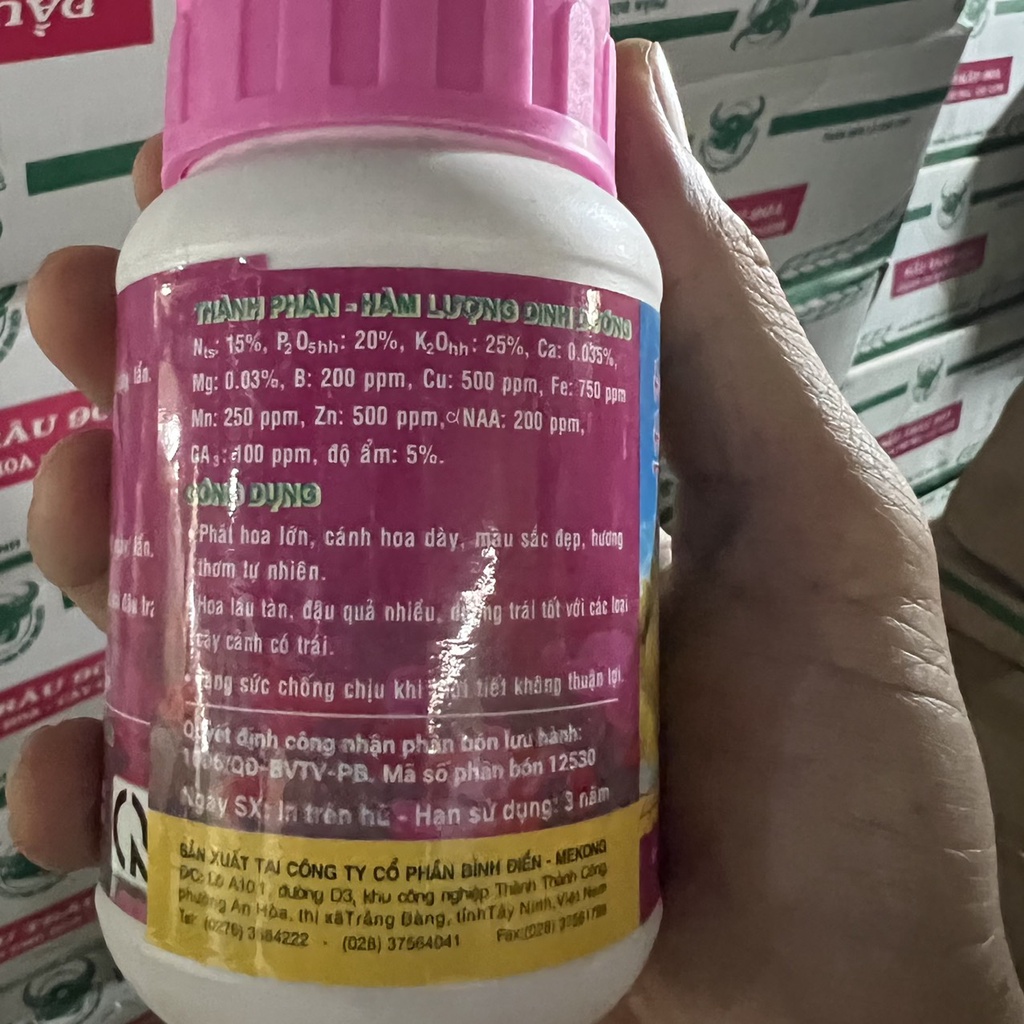 Lọ 100g Phân bón chính hãng đầu trâu MK 901 Dưỡng Hoa Lâu Tàn