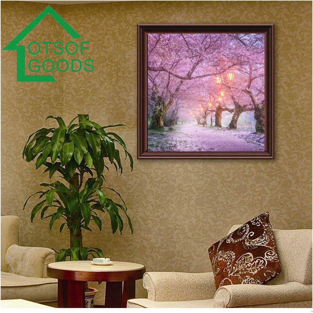 Bộ tranh đính đá 5D tự hoàn thành họa tiết tranh vẽ phong cảnh trang trí nhà tiện dụng | BigBuy360 - bigbuy360.vn