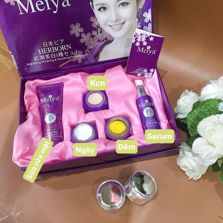 Bộ mỹ phẩm Meiya tím 5in1 – NHẬT BẢN