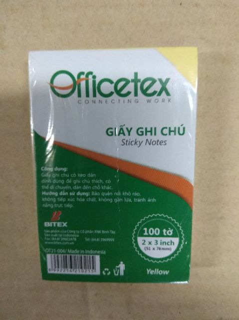 12 quyển sổ giấy ghi chú Officetex 52x76mm