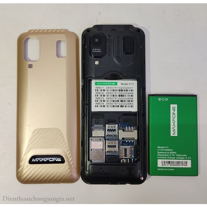 Pin maxfone V6 dành cho điện thoại 4 sim