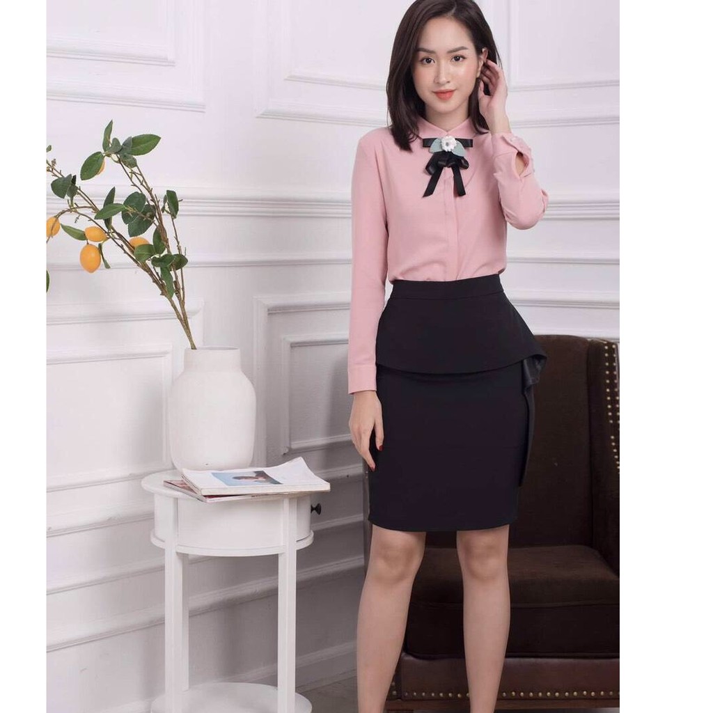 Chân váy bút chì Peplum vạt bèo phong các Hàn Quốc siêu xinh - Lady Mode | BigBuy360 - bigbuy360.vn