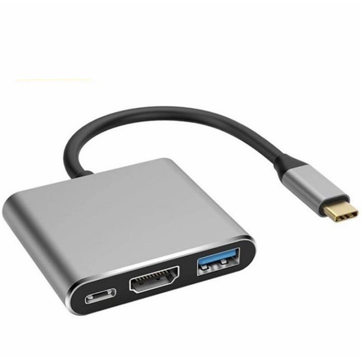 Hub chuyển đổi USB Type-C Sang USB 3.0/HDMI-Type C (Xám)