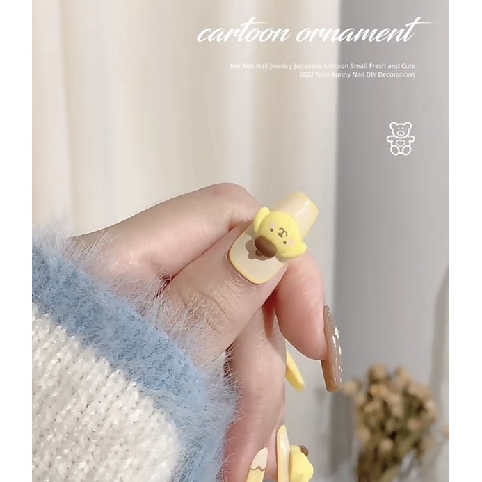 Cặp Charm Hoạt Hình Trang Trí Móng