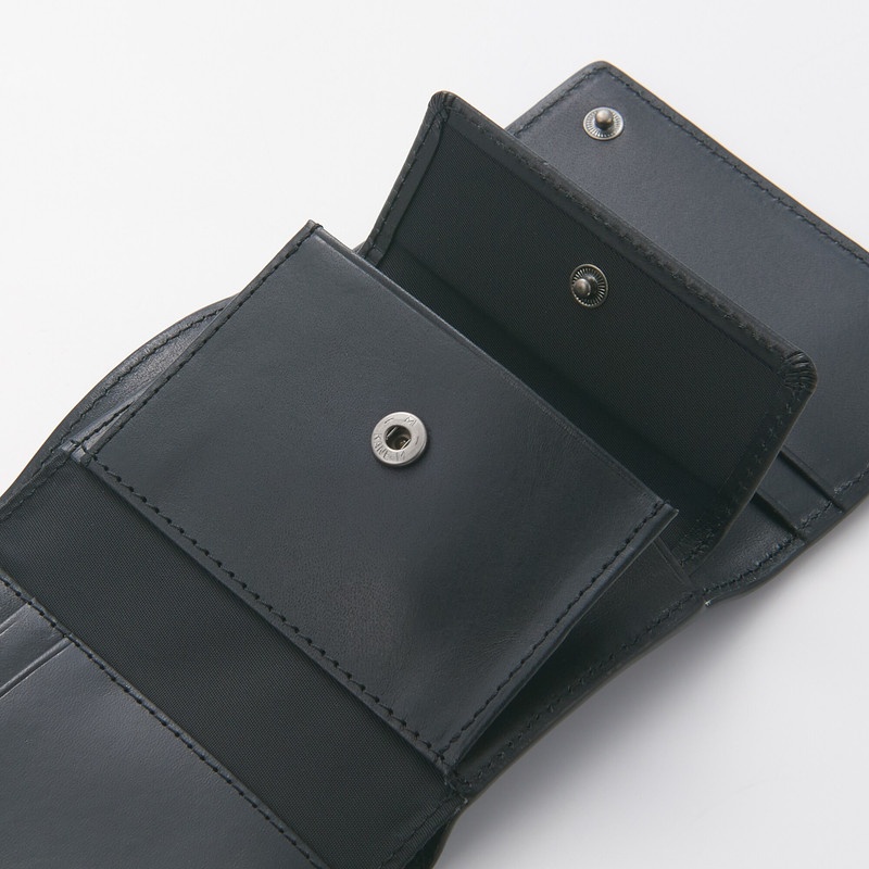 Muji Ví Gấp Làm 3 Da Thuộc Thảo Mộc Ý