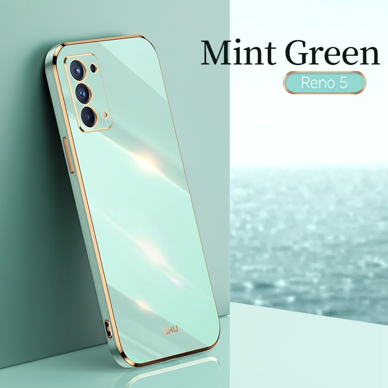 Ốp Điện Thoại Chống Sốc Viền Mạ Thời Trang Sang Trọng Cho OPPO Reno 6 5 Pro 5G 4F 5F 4 SE 2Z 2F Reno2 Reno 3 4G