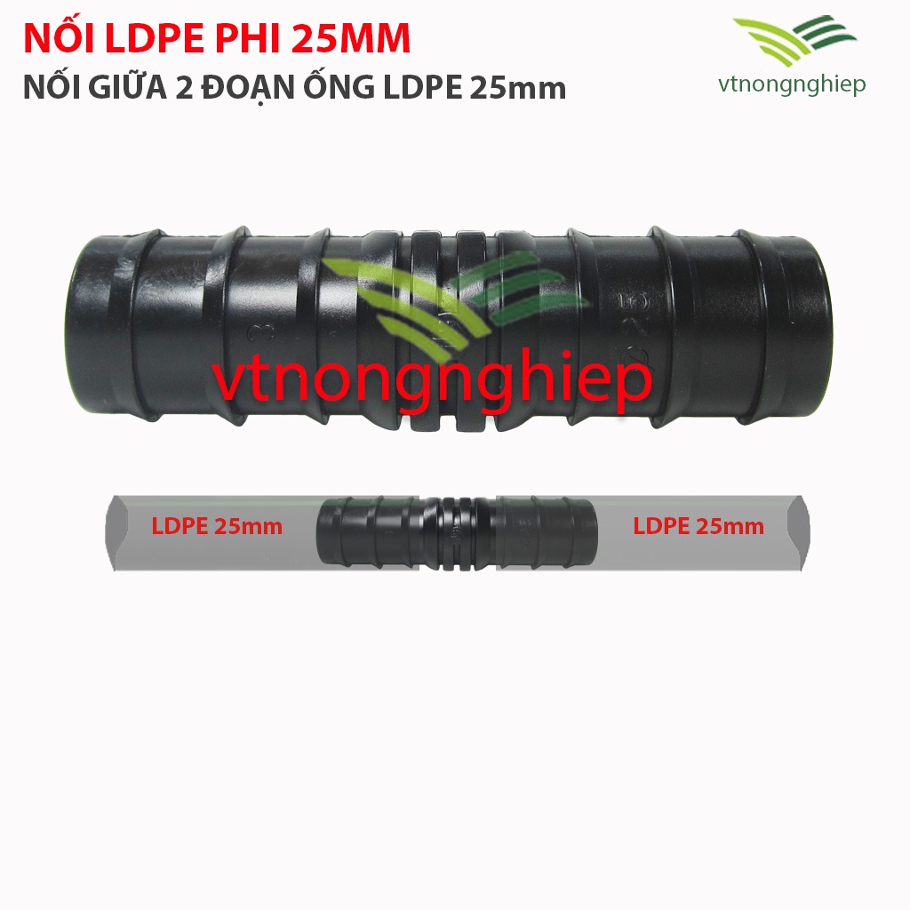 Nối thẳng ống LDPE 16mm, 20mm, 25mm dùng trong hệ thống tưới tự động