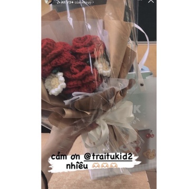 Hoa hồng bằng len