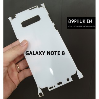 Miếng film NHÁM PPF loại xịn phủ full 99% lưng viền Galaxy Note 8