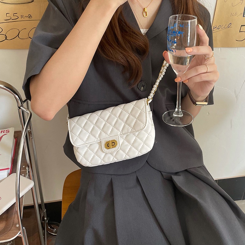 Túi Đeo Chéo Đựng Điện Thoại Đính Ngọc Trai Thời Trang Mùa Hè Cho Nữ 2021