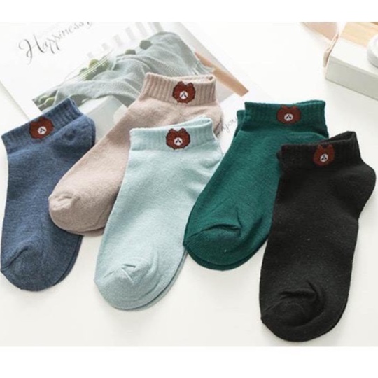 Tất vớ nữ cổ thấp họa tiết dễ thương SHOES CARE, tất nữ thấm hút mồ hồi cao cấp V1