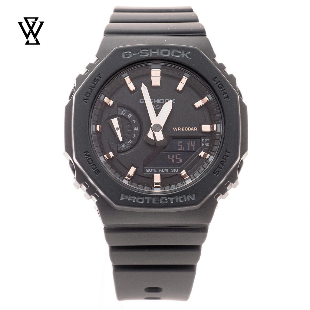 Đồng Hồ Điện Tử Nam Casio G-Shock WATCHSTORE GMA-S2100-1ADR Thiết Kế Mặt Kính Khoáng 43mm, Vỏ Và Dây Nhựa Bền Bỉ