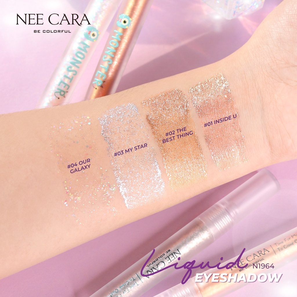 Nhũ Kim Tuyến Lấp Lánh Nee Cara Monster Liquid Eyeshadow Thái Lan N1964