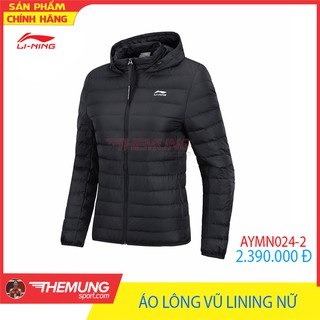 Áo khoác lông vũ thể thao nữ Lining AYMN024-2 (Đen)