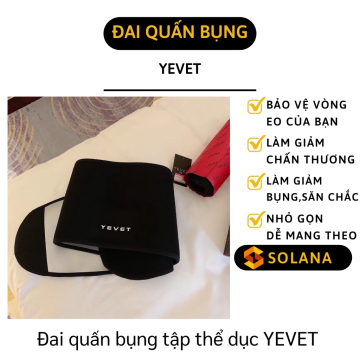 Đai Nịt Bụng - Đai Quấn Nóng Bụng Tập Thể Dục YEVET Hỗ Trợ Giảm Mỡ Khi Tập 9433