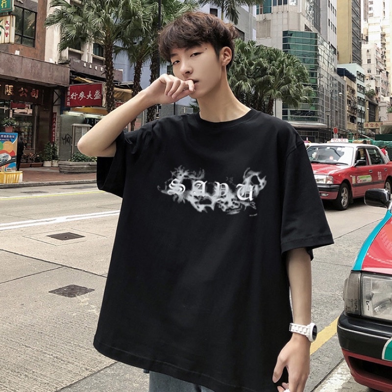 Áo Thun Tay Lỡ 100% Cotton Nam Nữ Form Rộng Unisex Ulzzang