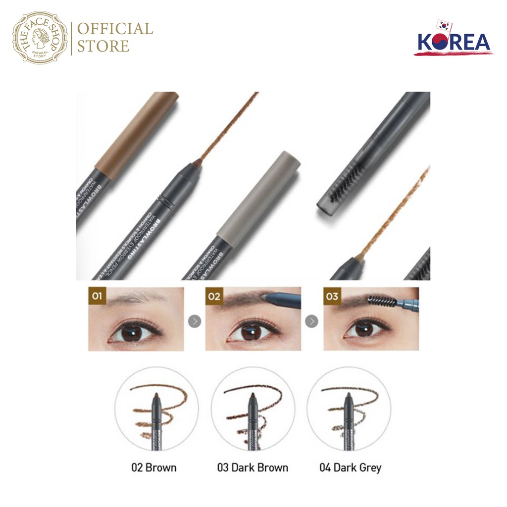 Chì Kẻ Chân Mày Đa Năng TheFaceShop Browlasting Waterproof Eyebrow Pencil 0.5G | BigBuy360 - bigbuy360.vn