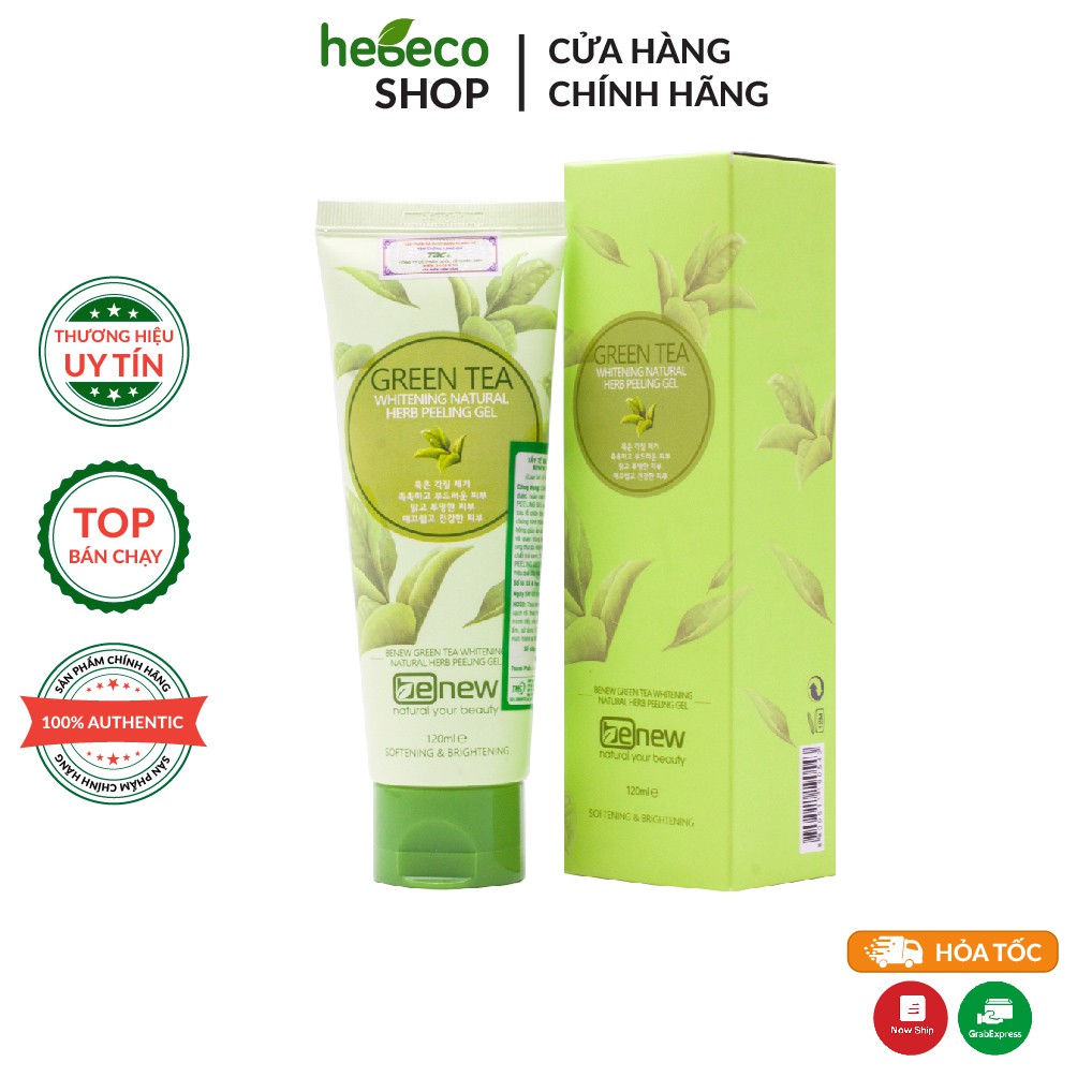 Tẩy tế bào chết làm sạch sâu và ngăn ngừa mụn chiết xuất trà xanh cao cấp BENEW Green Tea 120ml - Hàn Quốc Chính Hãng