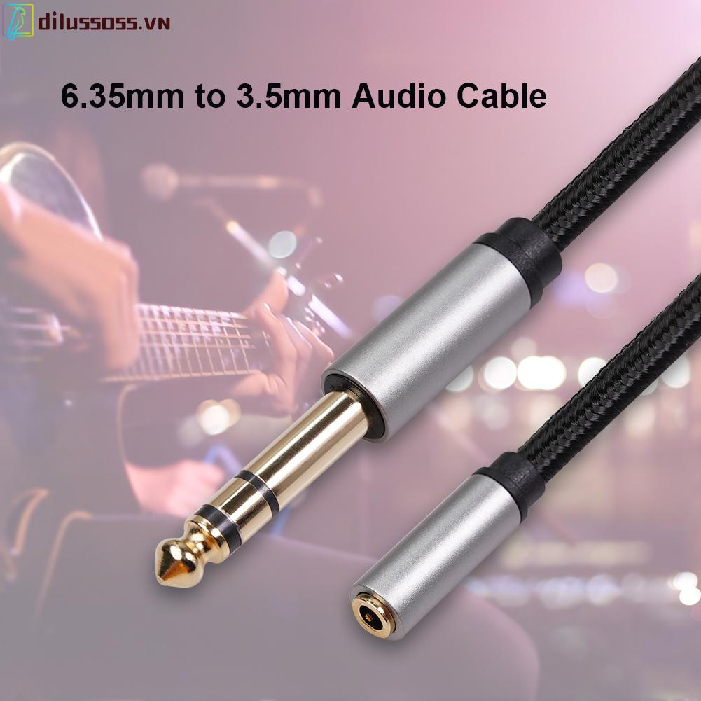 Cáp chuyển đổi âm thanh từ đầu cắm 6.35mm sang ổ cắm 3.5mm cho đàn guitar piano
