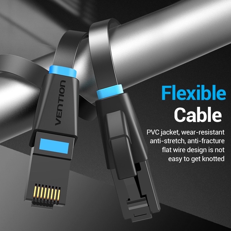 Dây cáp mạng Cat6 Vention - 2 đầu đúc sẵn, dạng dẹt