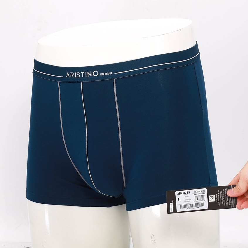 Quần lót nam ARISTINO dáng Boxer, vải cotton mềm mại, thấm hút, kháng khuẩn, khử mùi hiệu quả - ABX1615