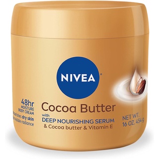 Kem dưỡng ẩm chuyên sâu phục hồi da khô dưỡng da toàn thân NIVEA Cocoa Butter Body Cream with Deep Nourishing Serum USA.