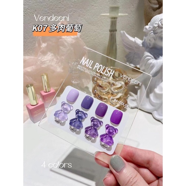sơn gel vendeeni set 4 màu các màu hot mới