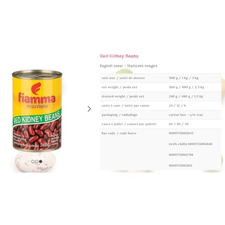 Đậu đỏ Fiamma 400g nhập khẩu từ Ý (Red Kidney Beans)