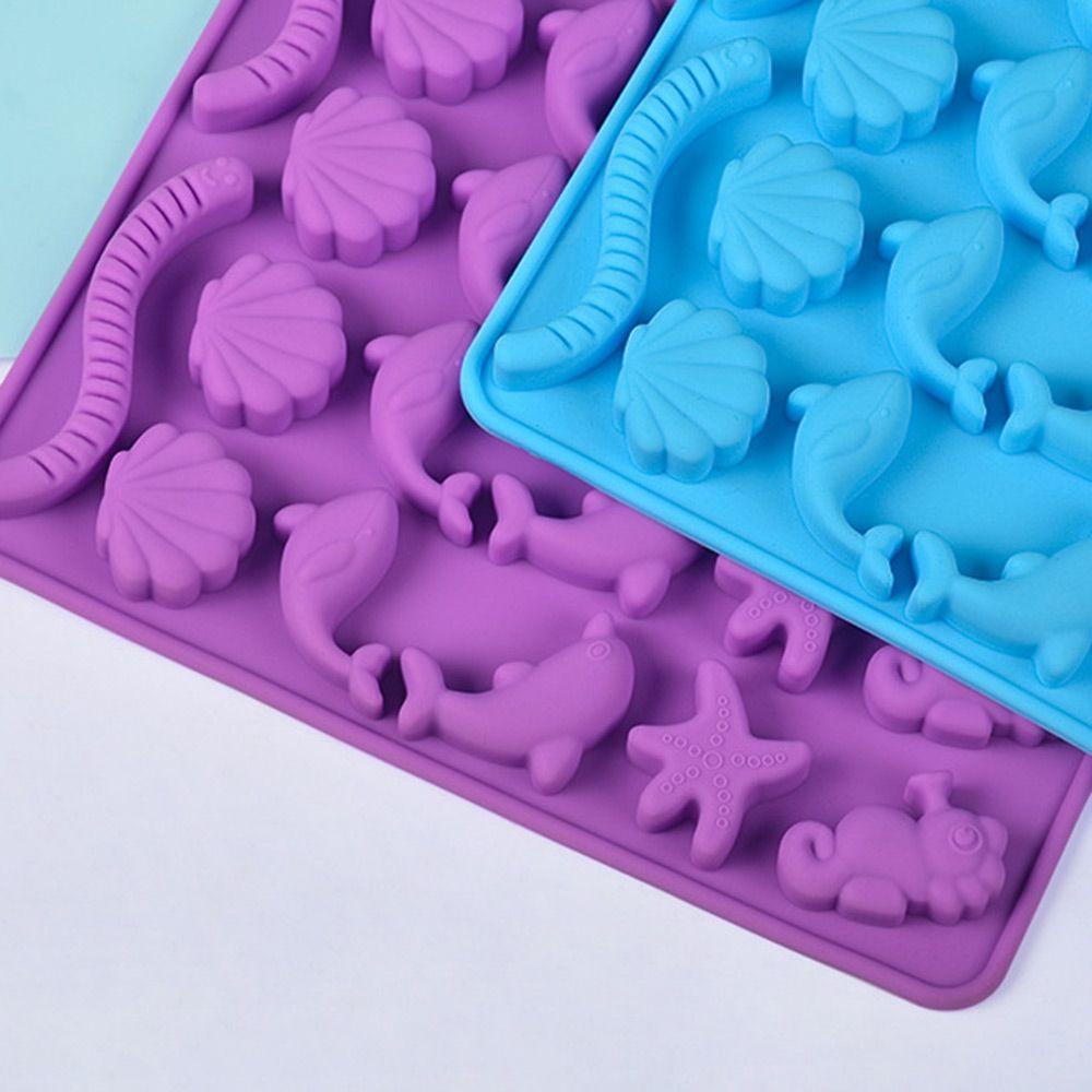 KUNHEV Khuôn Silicone Tạo Hình Làm Bánh Kẹo Hình Sinh Vật Biển