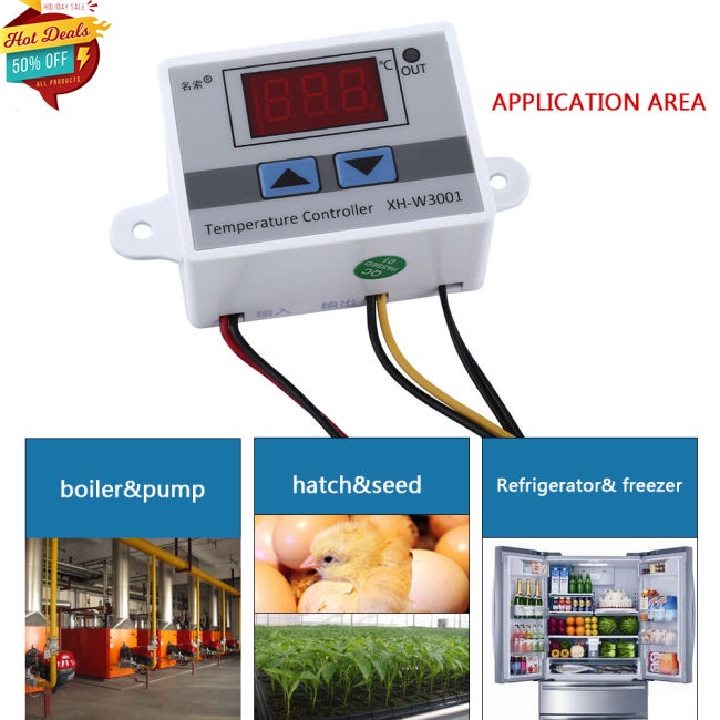 Thiết bị điều khiển nhiệt độ XH-W3001 W3001 cón đèn LED với đầu dò chuyên dụng