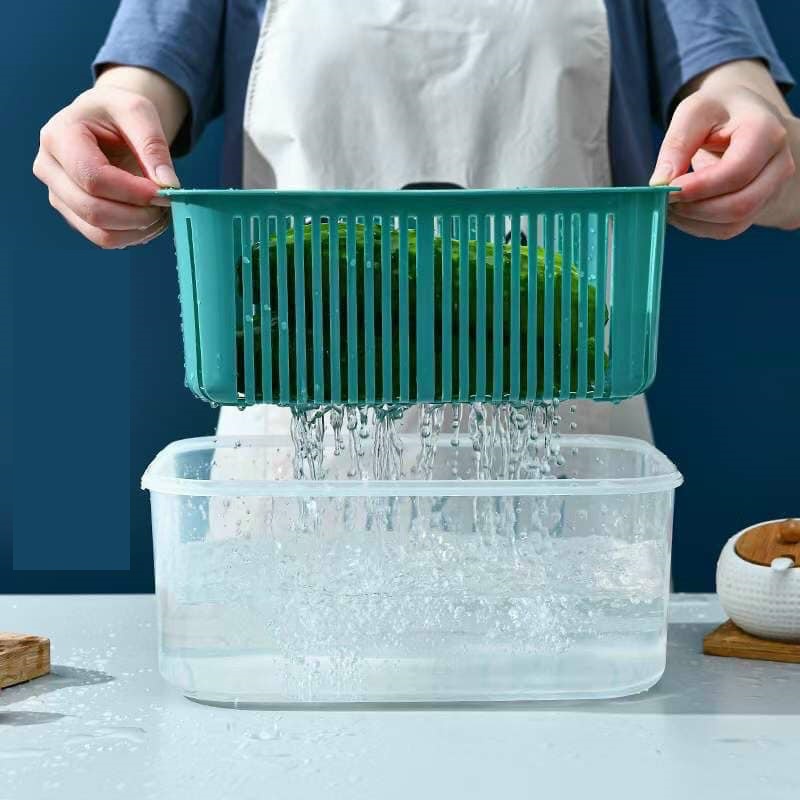 [Chuyên Gia Nhà Bếp] Combo 5 Hộp Đựng Thực Phẩm Có Nắp Đậy Cao Cấp Để Tủ Lạnh Kèm Rổ Ráo Nước Bảo Quản Thức Ăn