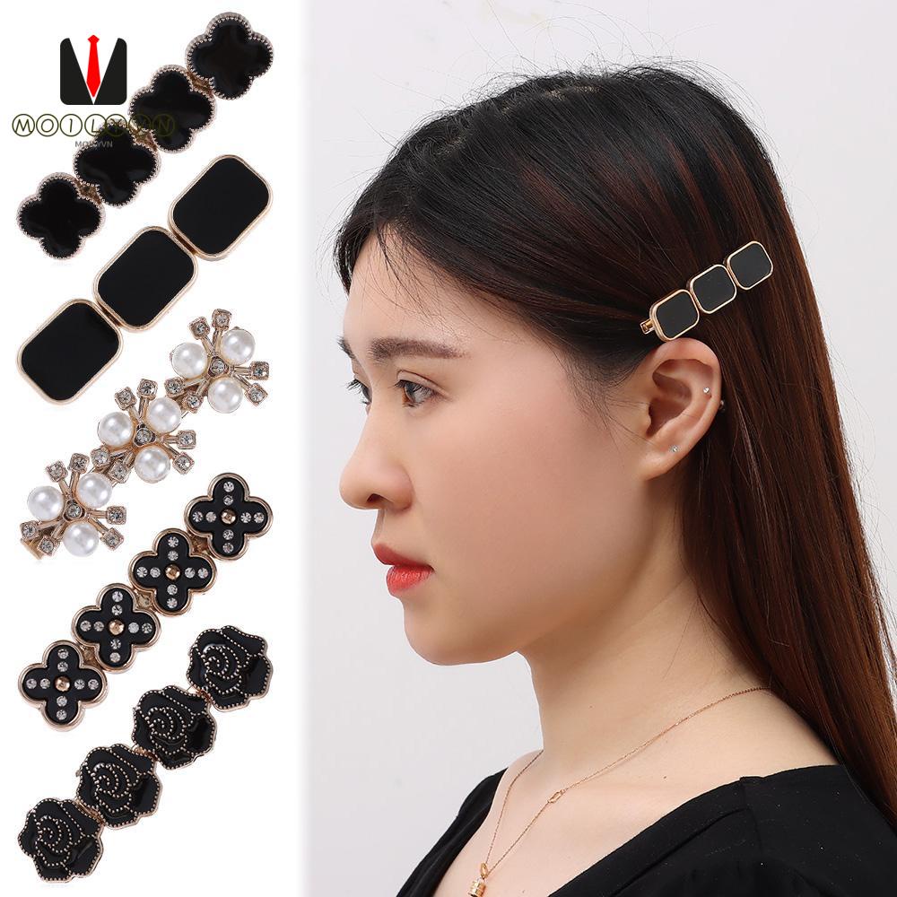 Kẹp tóc hình hoa đính ngọc trai giả kiểu dáng thời trang cho nữ