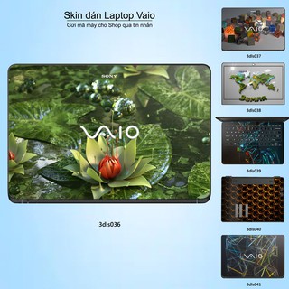 Skin dán Laptop Sony Vaio in hình 3D Green (inbox mã máy cho Shop)