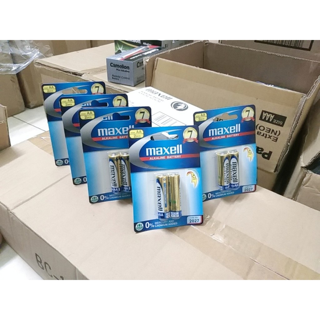 [CHÍNH HÃNG] Vỉ 2 viên Pin AA, AAA Maxell Alkaline 1.5V