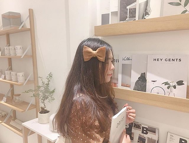 [ Hàng Thiết Kế ] Kẹp Tóc Nơ Vải Nỉ Đơn Gỉan Handmade Vải Cao Cấp Ribbon.mimi Basic Lady cột / kẹp