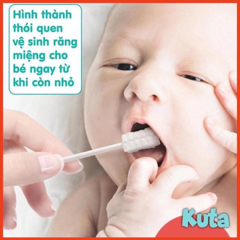 Gạc rơ lưỡi Vcool vệ sinh răng miệng cho bé an toàn, hiệu quả, tiện lợi