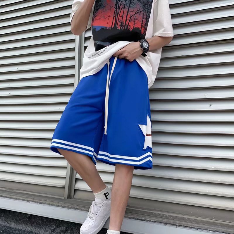 Quần Short Thể Thao Nam Thêu Hình Ngôi Sao Thời Trang Hàn Quốc