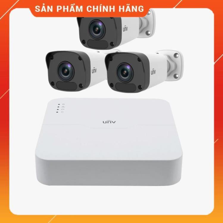 [Hàng chính hãng]  Bộ KIT 4 Camera UNV IP 2.0Mpx FULL HD 1080P gồm  ĐẦU GHI+ 4 CAM + Ổ CỨNG, 4 cổng POE dễ dàng lắp đặt