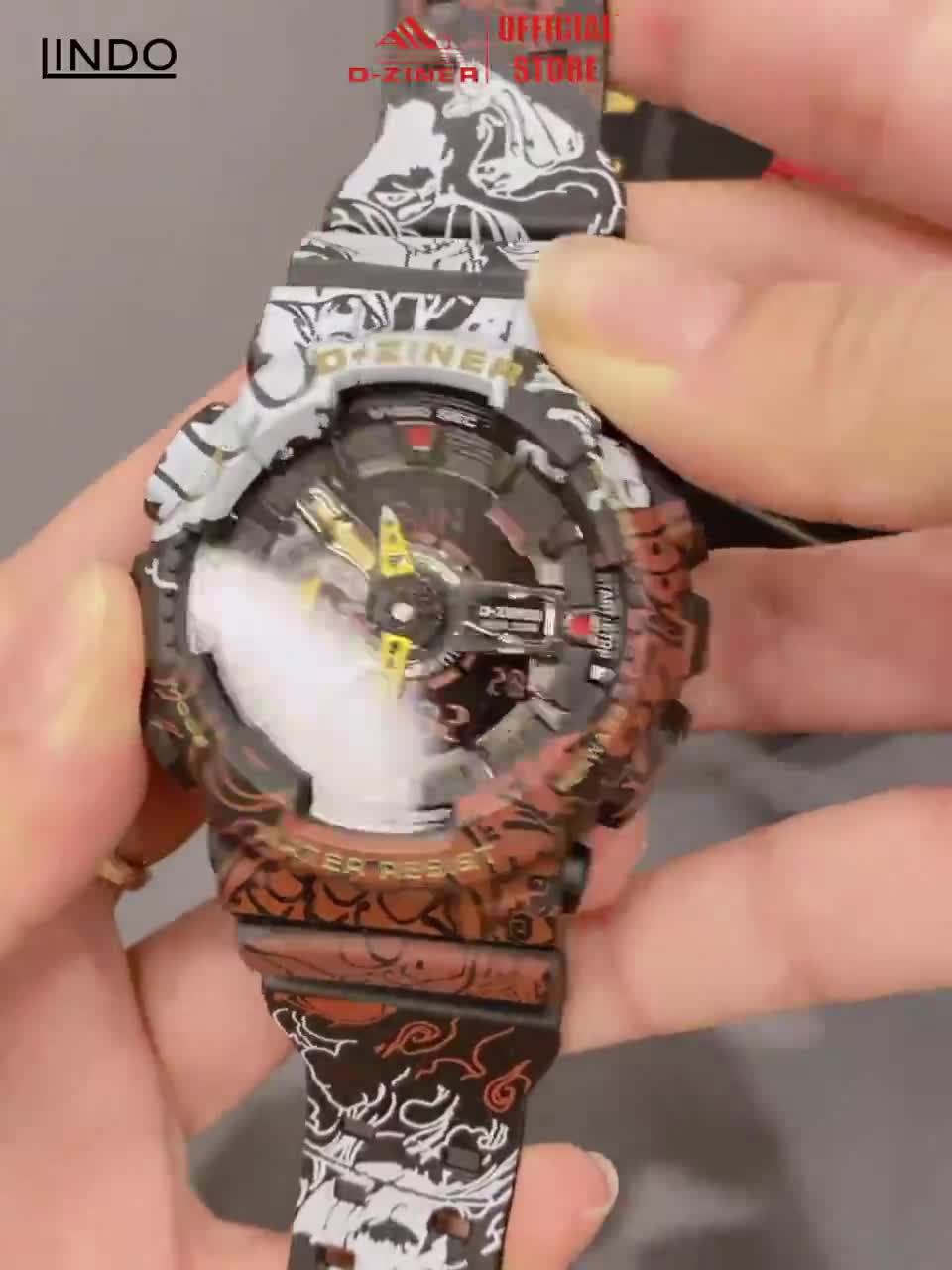 Đồng hồ nam điện tử chính hãng D-ZINER chạy 3 kim chống nước 30M full box One Piece DZ8288 | BigBuy360 - bigbuy360.vn