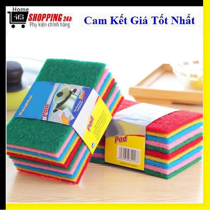 COMBO 10 MIẾNG RỬA CHÉN BỌT BIỂN NHIỀU MÀU