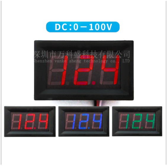 Vôn Kế 2 Dây Xe Điện Dc 5 - 120 Vdc - 0.56 Inch