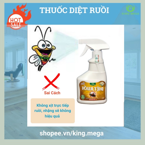 Thuốc diệt ruồi sinh học KingBio - diệt ruồi vàng, ruồi cánh bướm, ruồi giấm - Không độc hại hiệu quả 100%