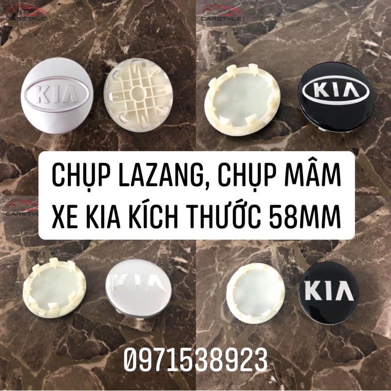 chụp lazang, chụp mâm xe KIA kích thước 58mm