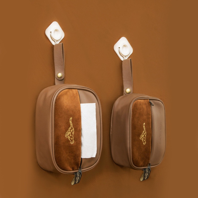 Hộp Đựng Khăn Giấy Tự Động Nhiều Màu Sắc Treo Gối Tựa Đầu Xe Hơi Cho Nam