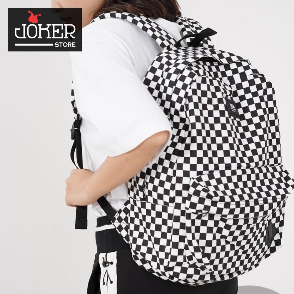 Balo Đi Học Nam Nữ  Van.s Old Skool Black/White Checkerboard