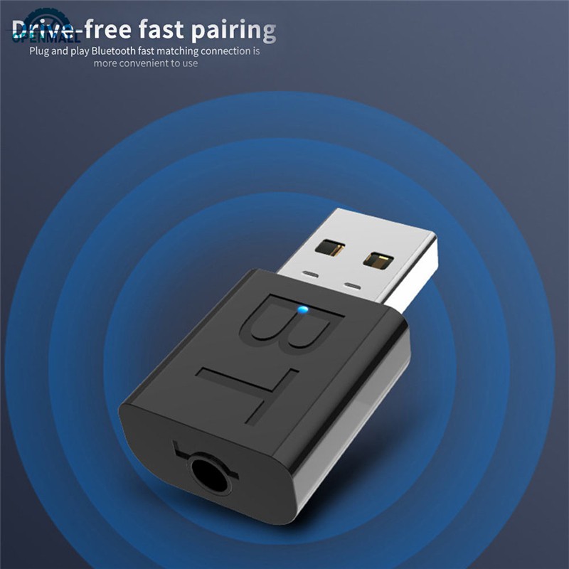 OM Mini USB Audio Transmitter Receiver Adapter Bluetooth 5.0 For Car TV PC Speaker