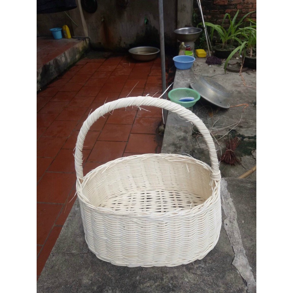 giỏ mây cắm hoa , giỏ cắm hoa